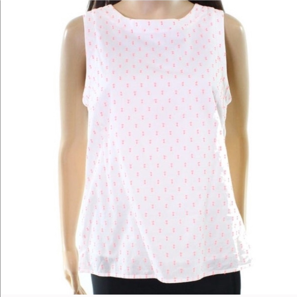 Vineyard Vines White and Pink Sleeveless Top - Picture 1 of 13